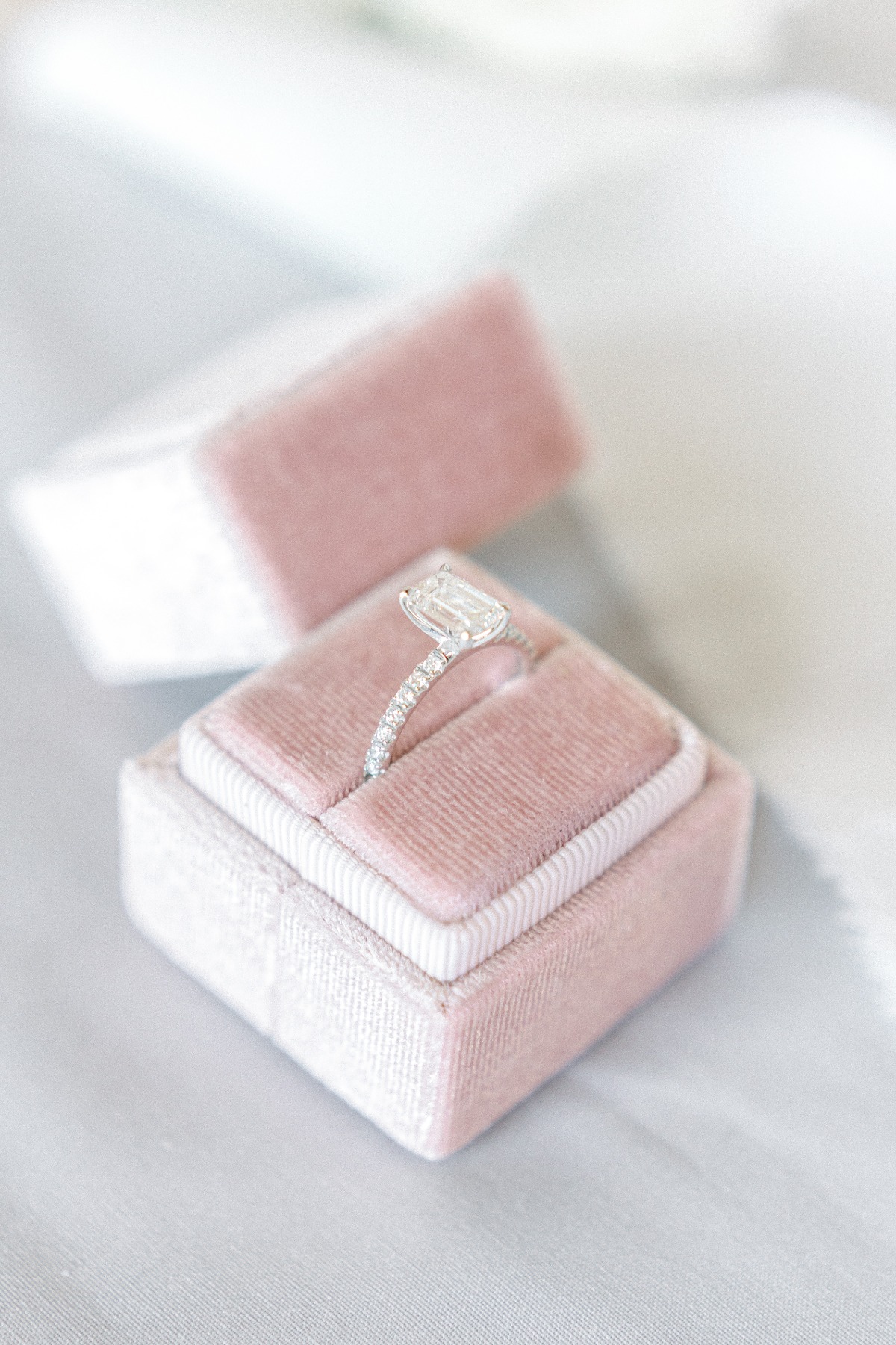 pink velvet ring box