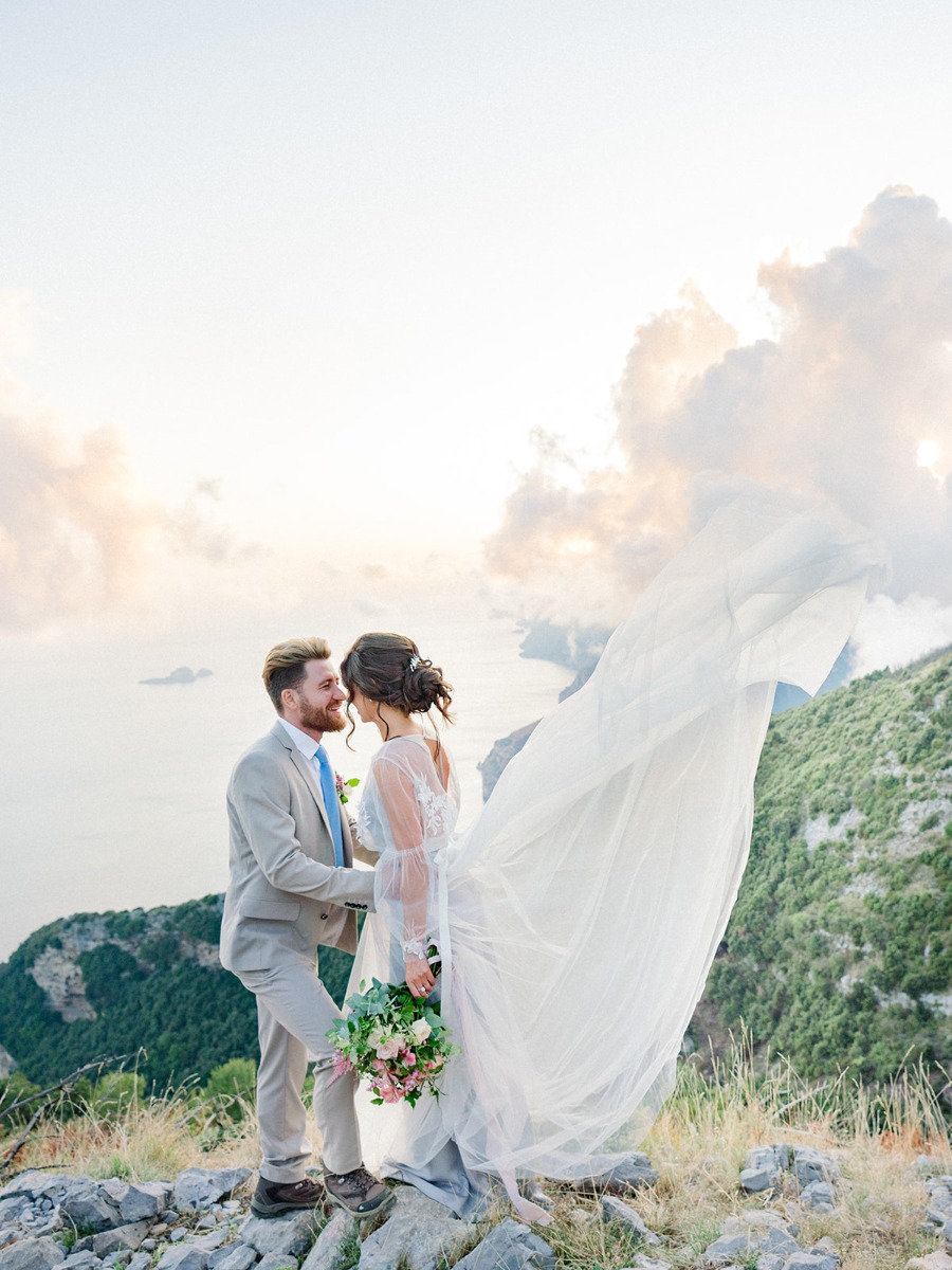 They Hiked The Path of the Gods in Italy for their Elopement