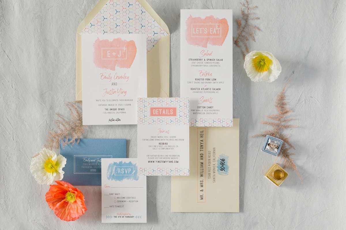 modern and unique wedding invitations