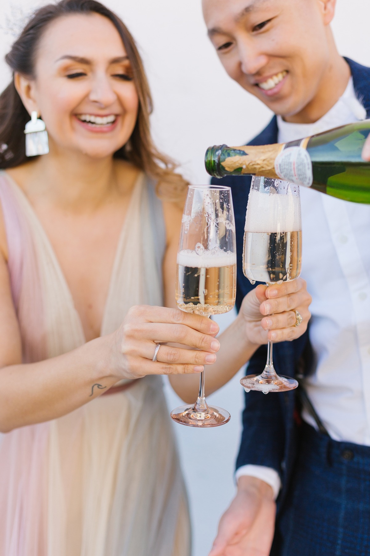 Champagne wedding toast