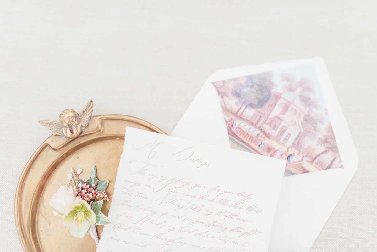 hand written letter to the groom