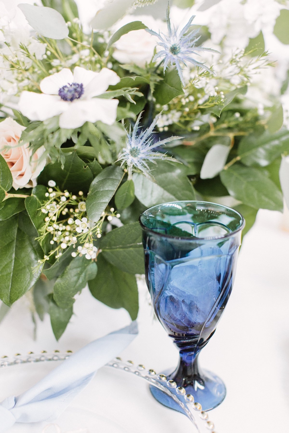blue cobalt wedding cups