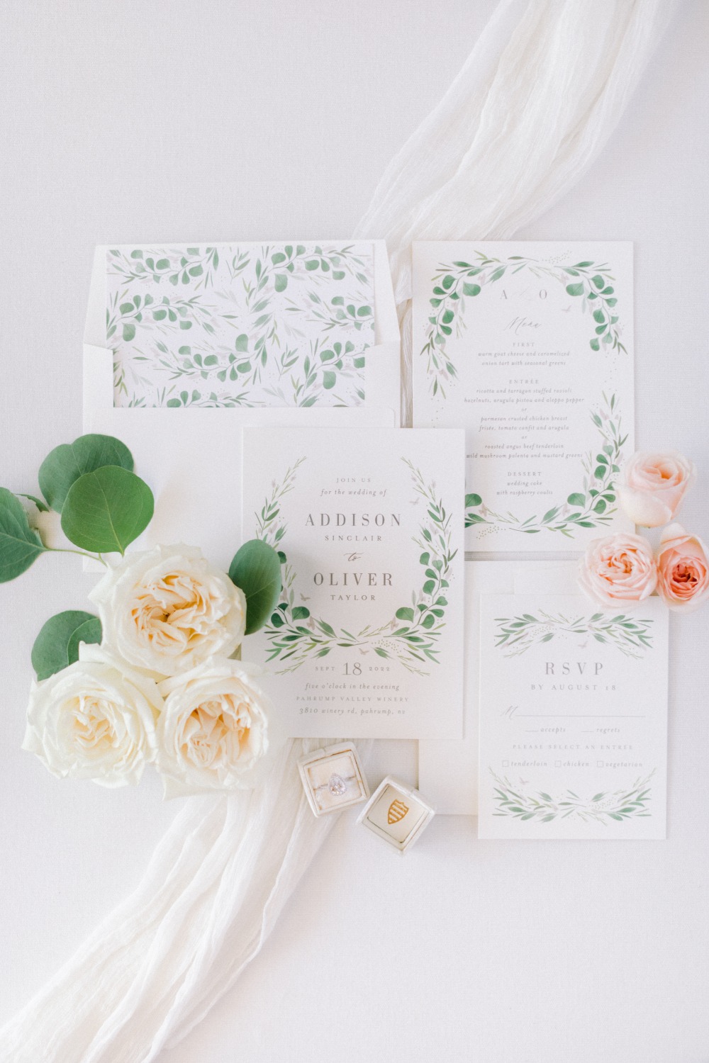 eucalyptus wedding invite