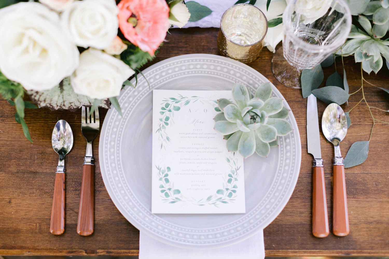 eucalyptus wedding menu