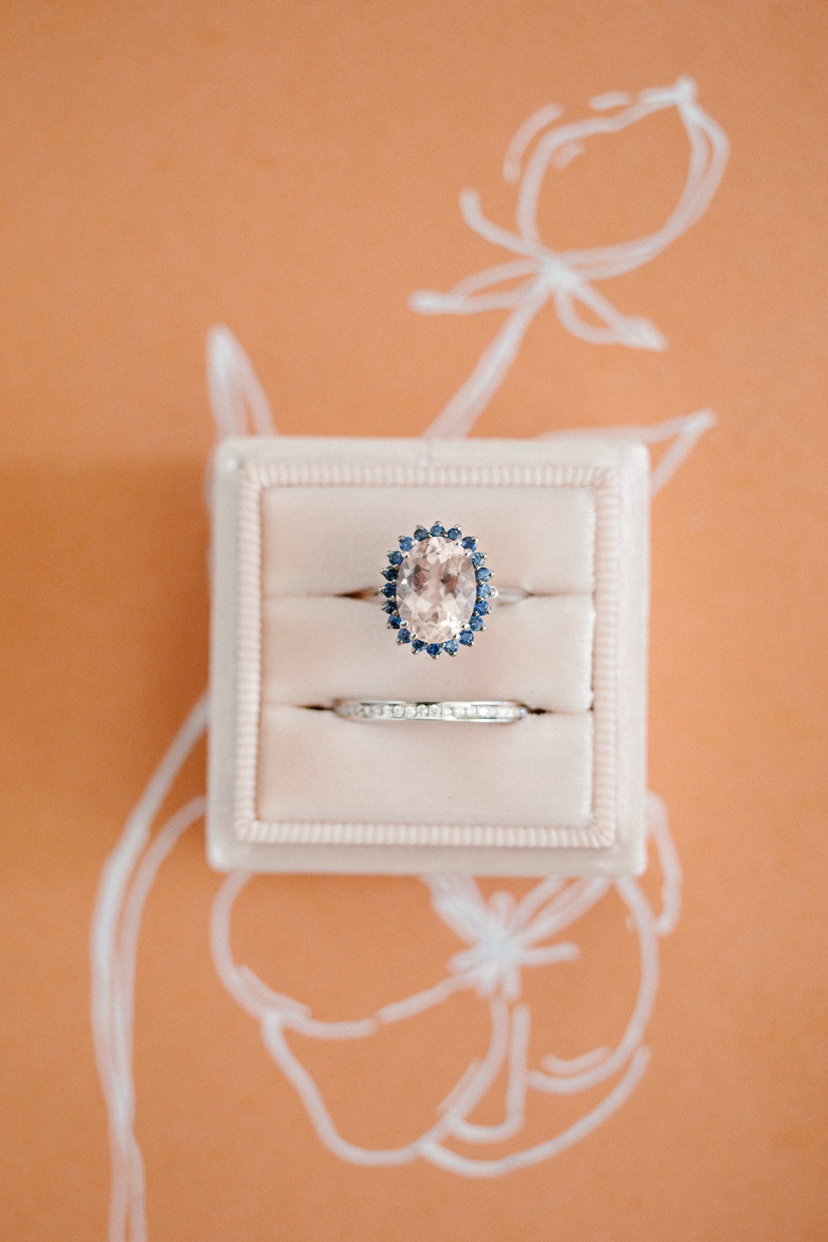 flat lay styling idea for wedding ring