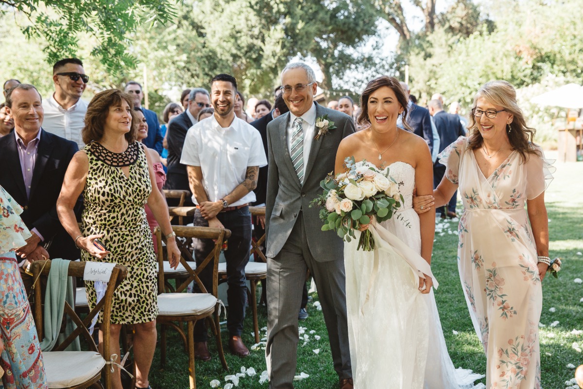 bride walking down the aisle