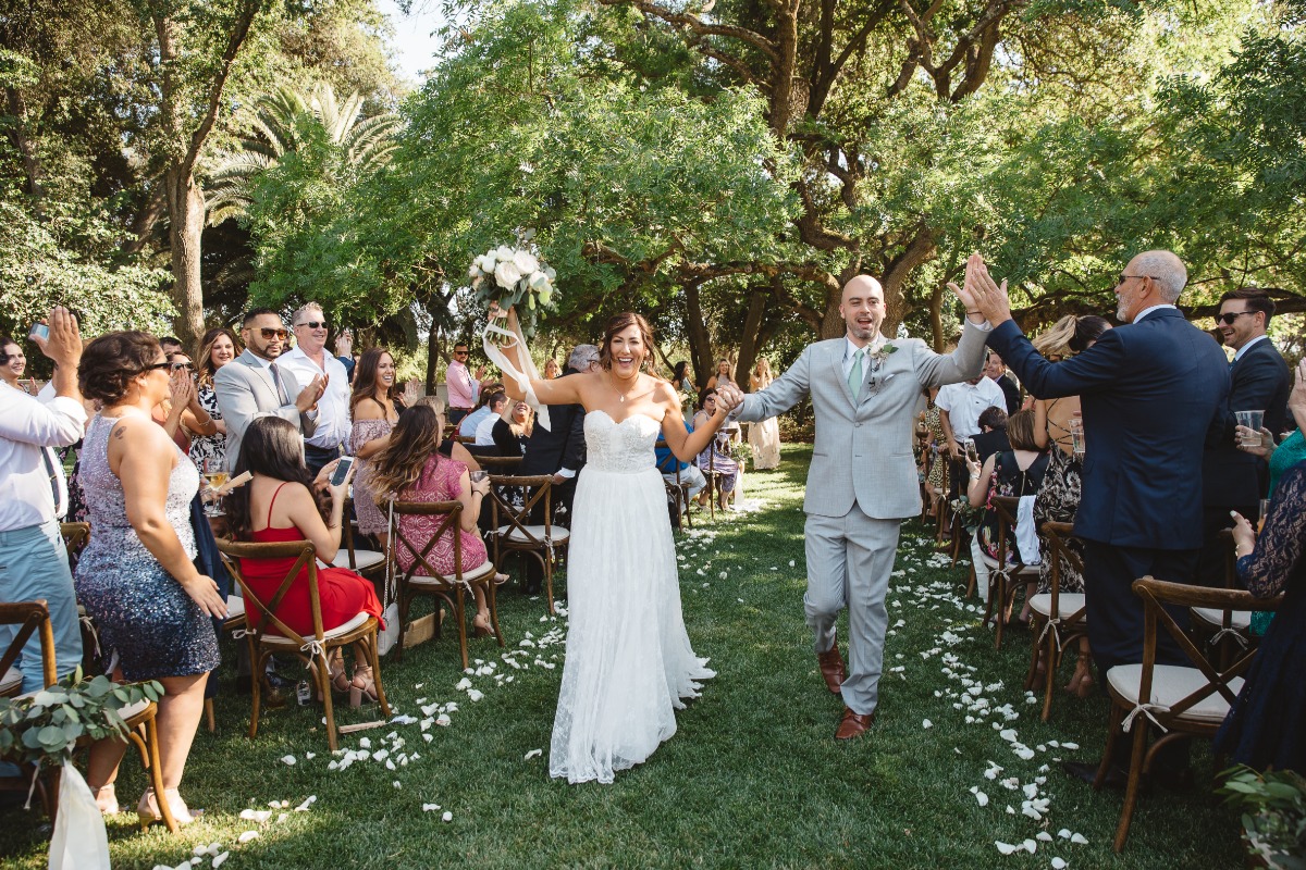 outdoor wedding ceremony at The Maples Wedding & Event Center