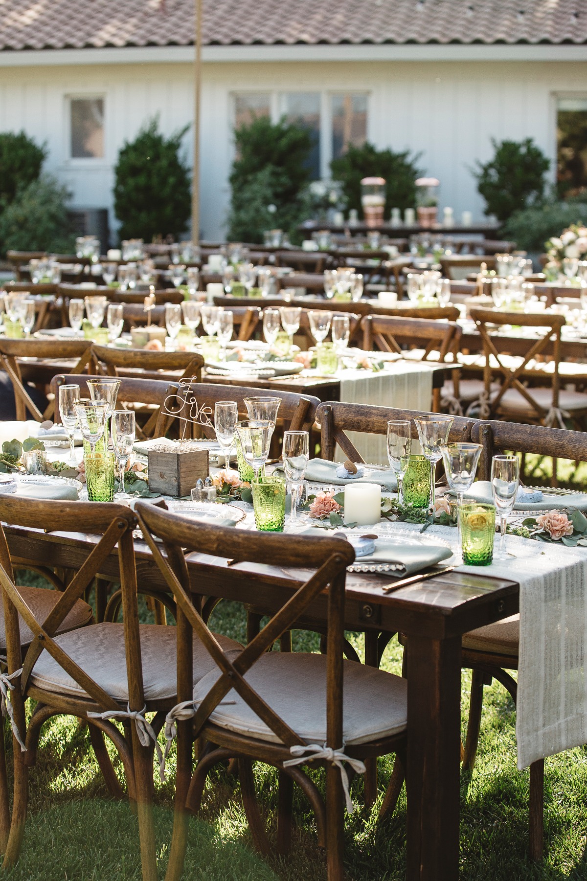 Rustic outdoor wedding decor