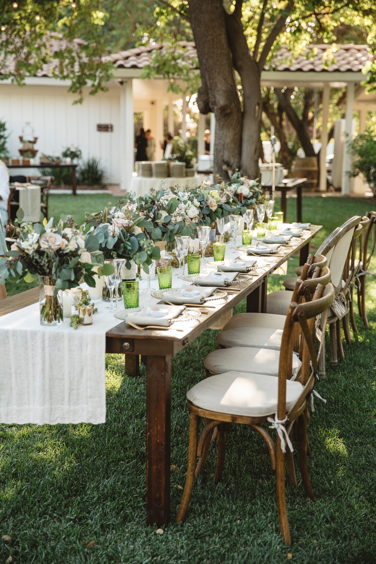 Rustic outdoor wedding decor