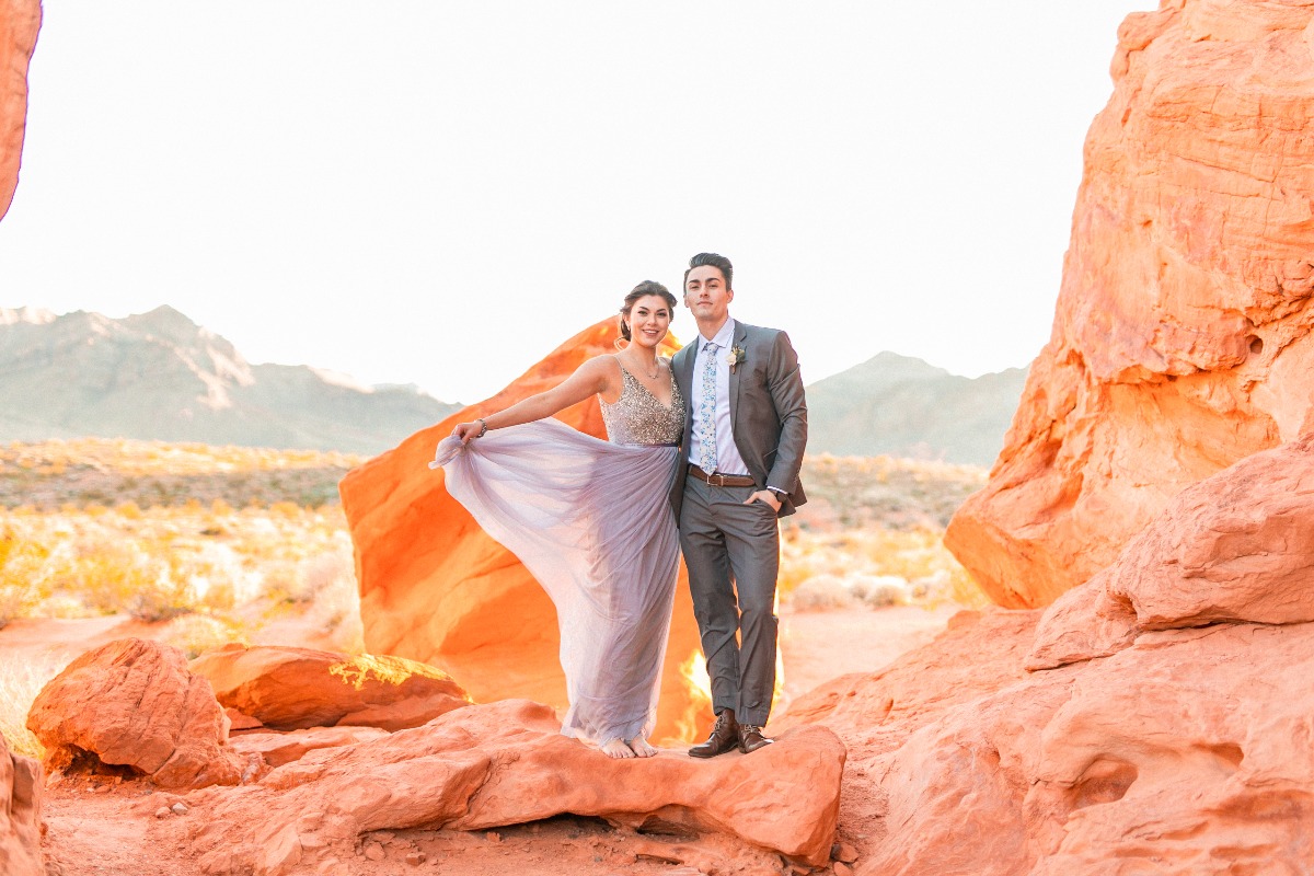 Las Vegas Elopement idea at the Valley of Fire