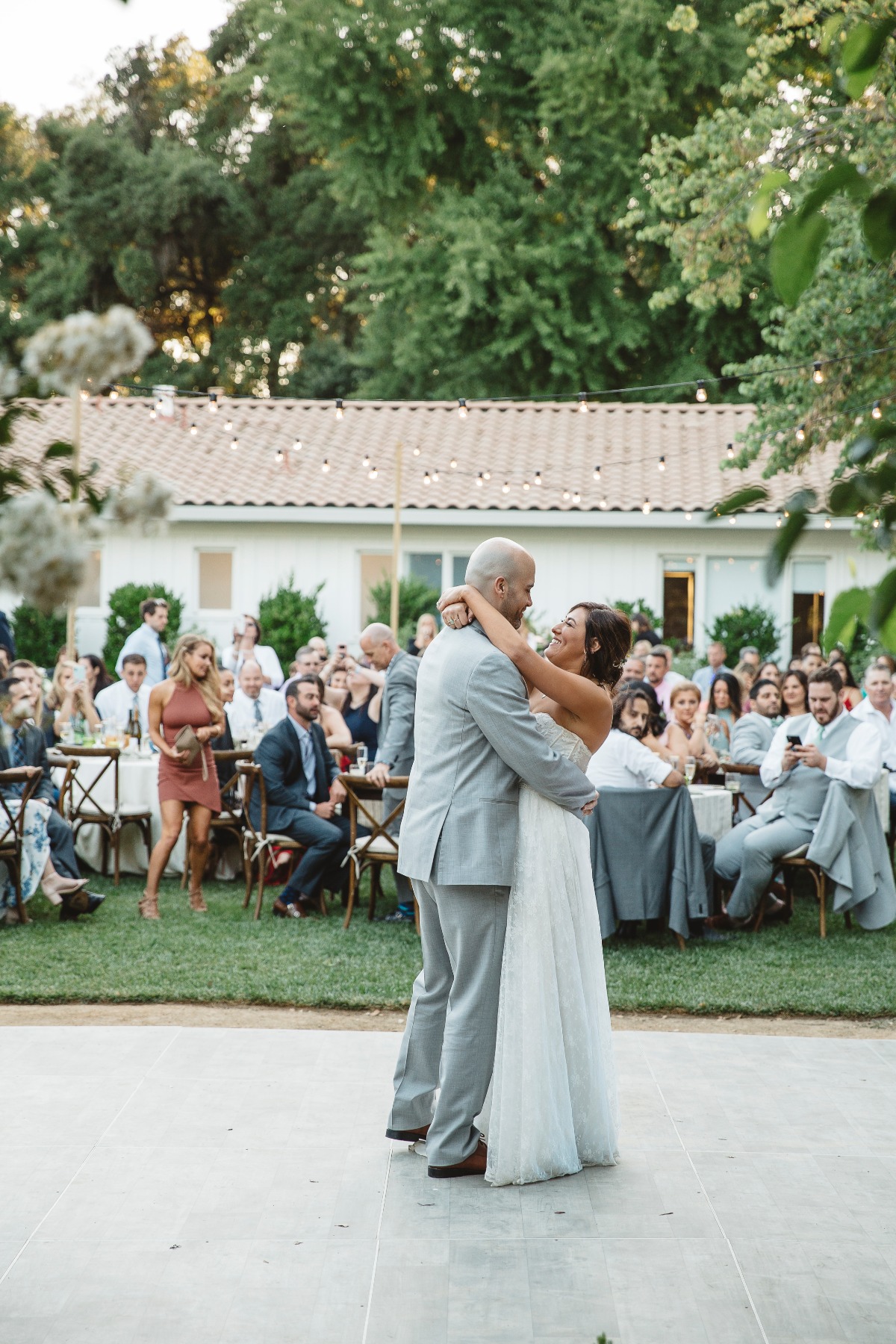 bride and groom first dance