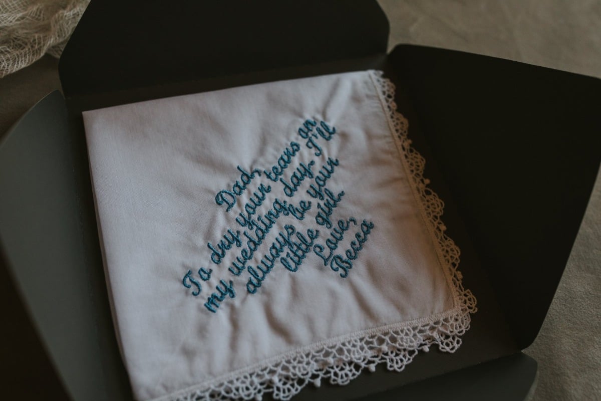 personalized hankie for Dad