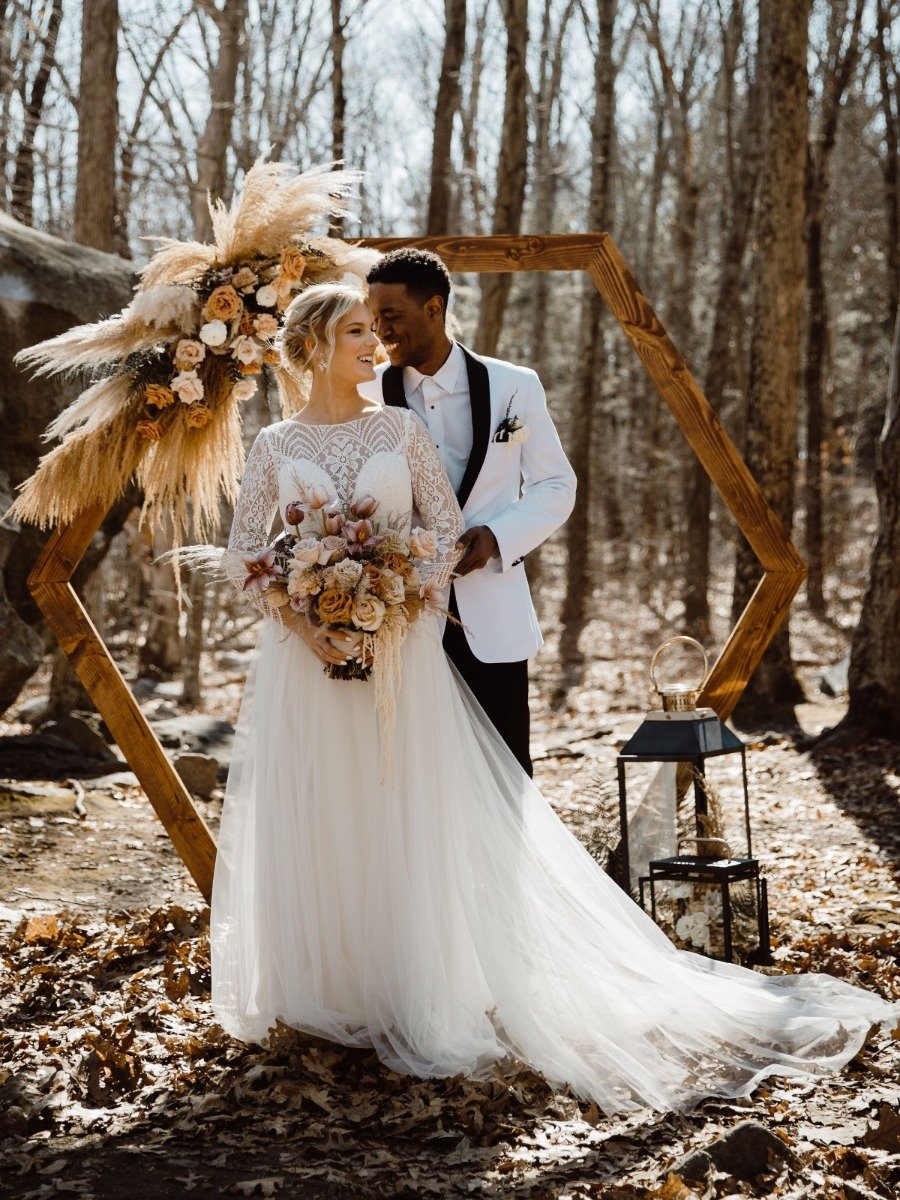 A Modern, Woodsy Intimate New England Wedding
