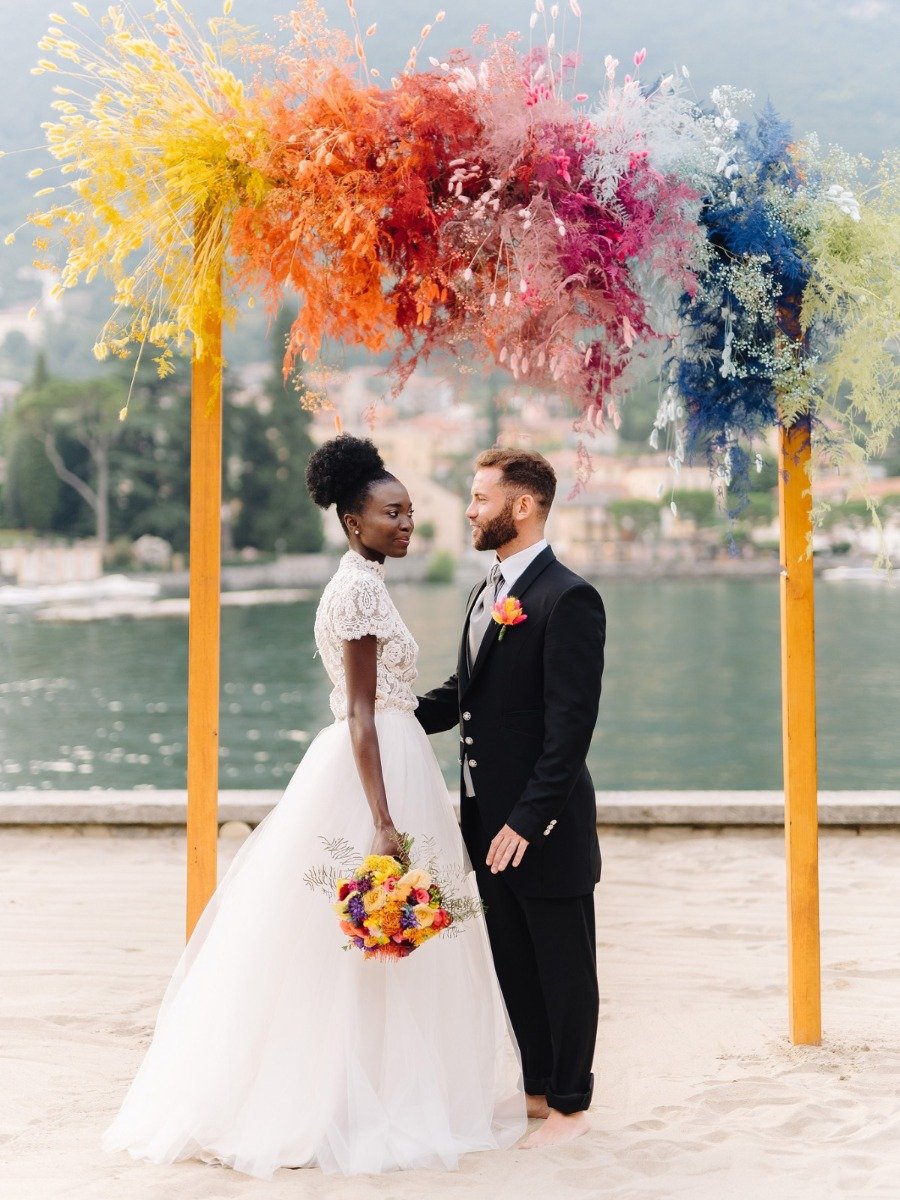 A Lake Como Wedding Inspired By Marvel, Frida, Andi, Basquiat and Other Artists
