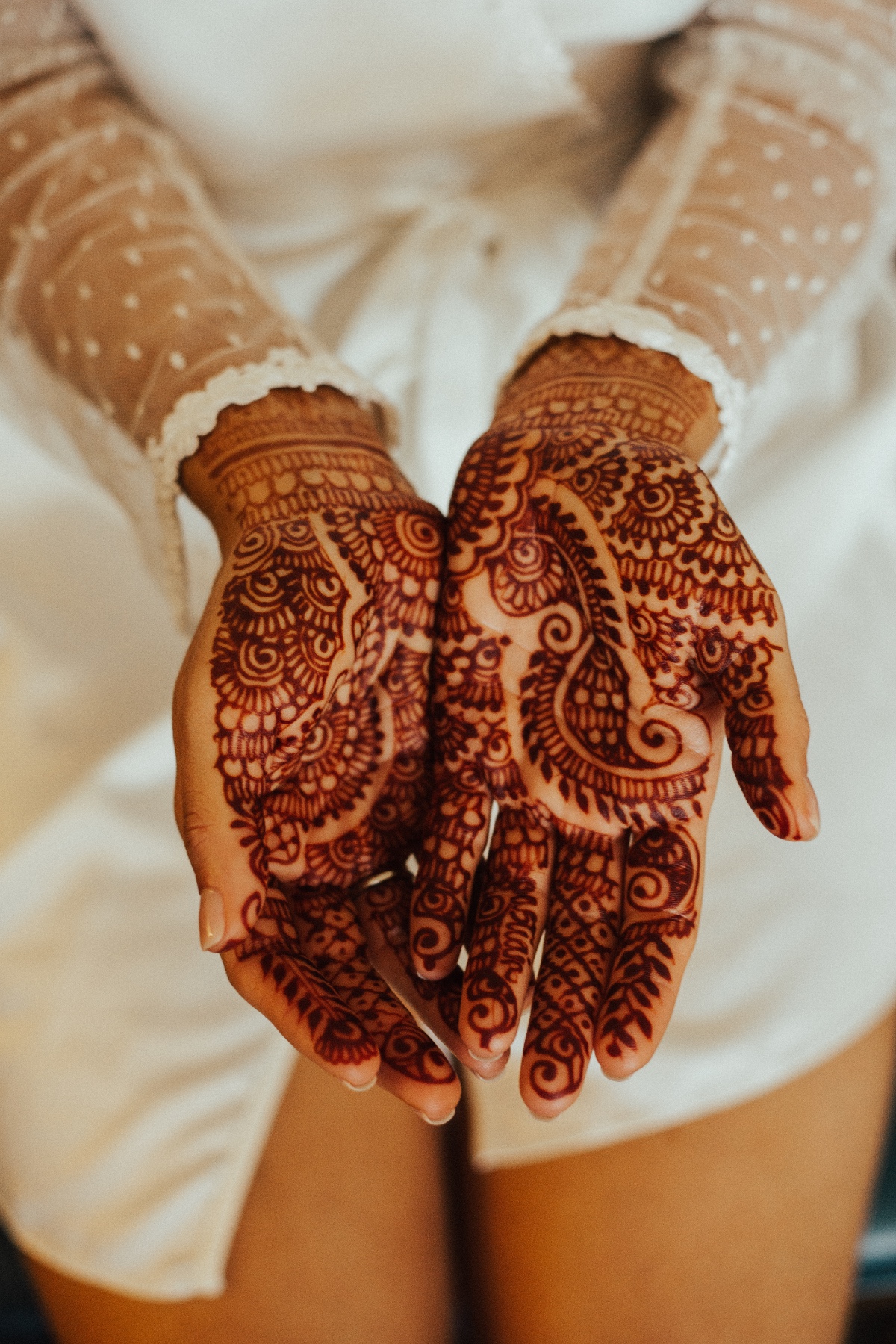 Bride with henna art on hands