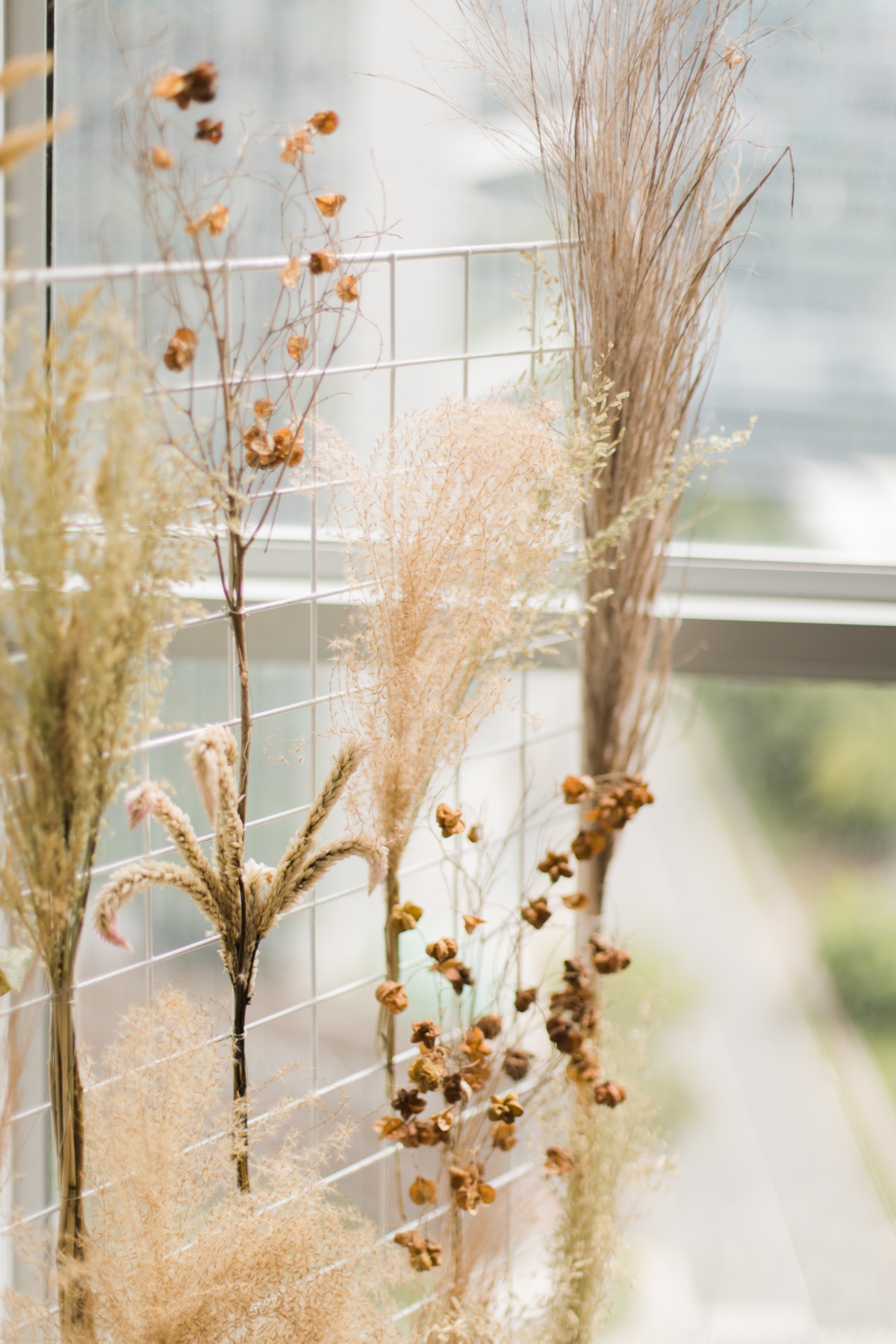 dried floral backdrop