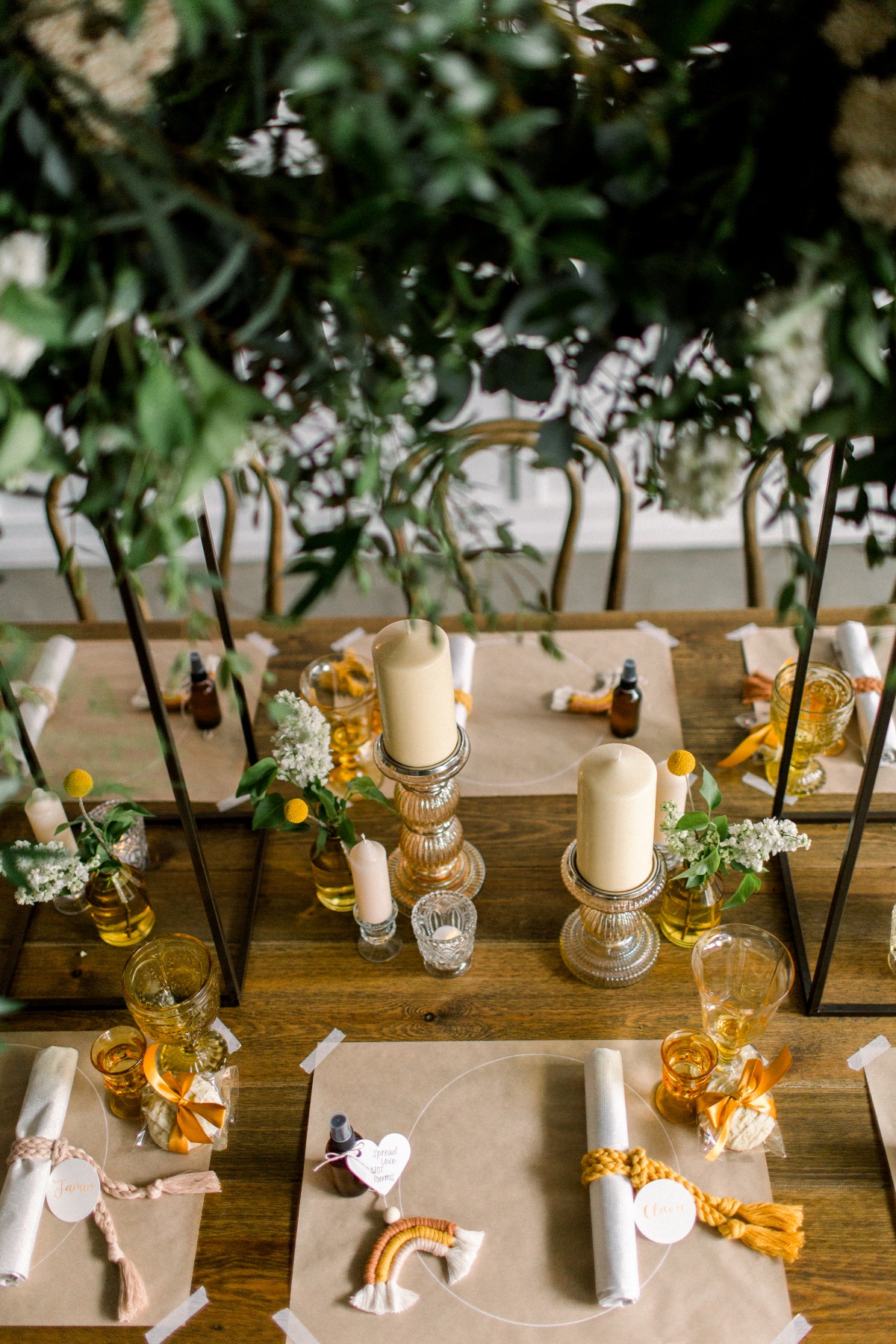 yellow wedding table decor and inspiration