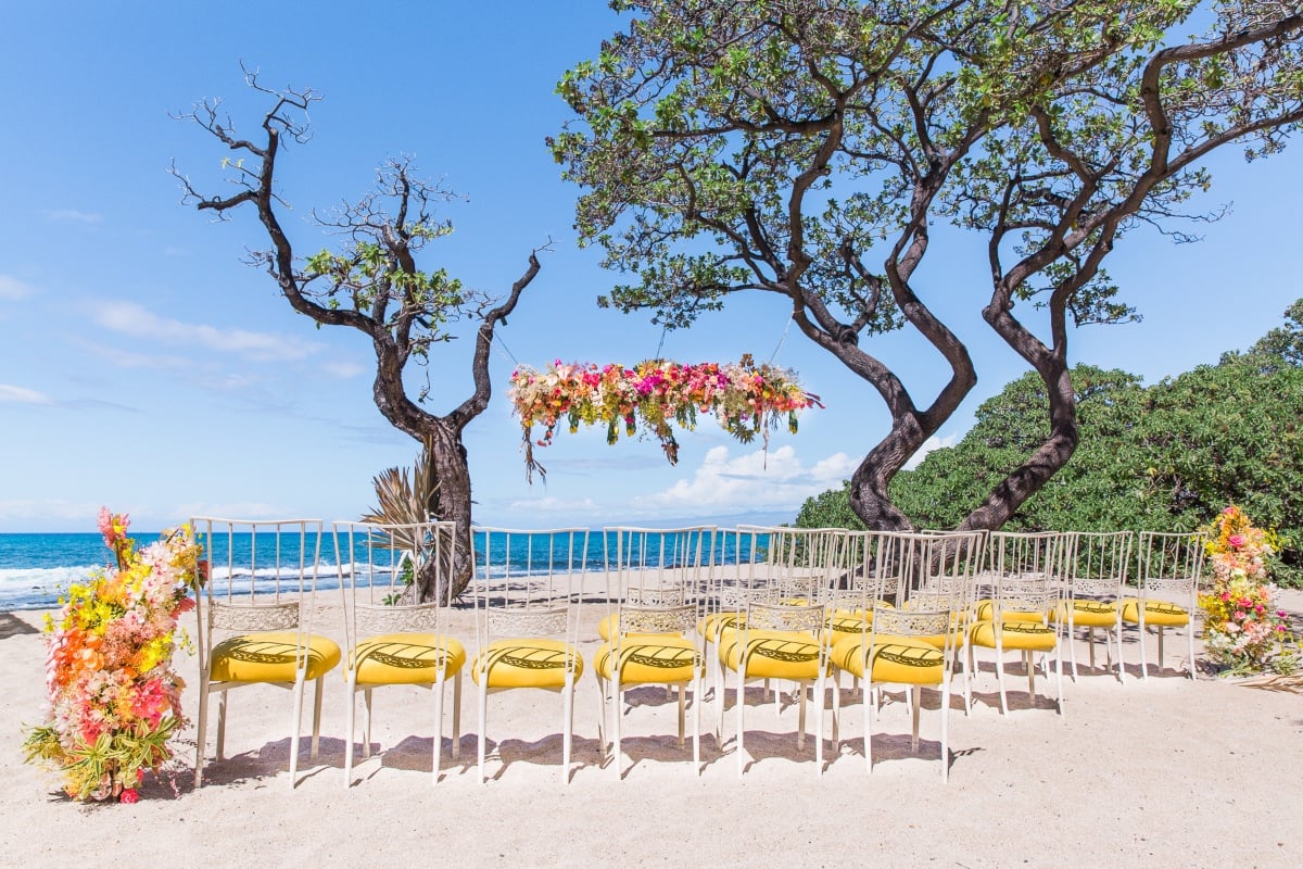 Four Seasons Resort, Hualalai beach side wedding ceremony