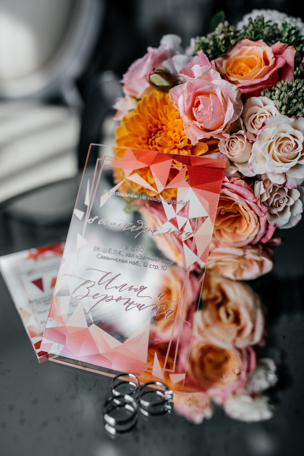 modern acrylic wedding invitations