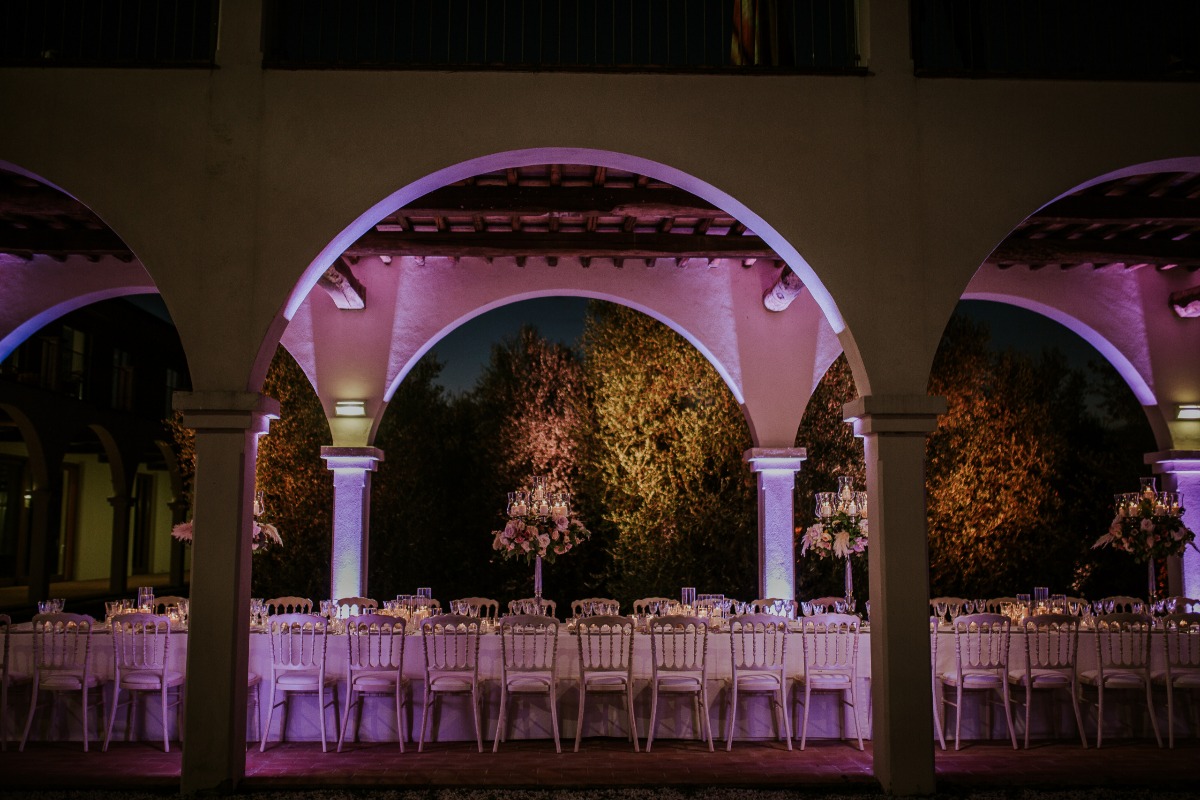 Tuscany wedding reception designed by Giulia Alessandri Wedding & Event Planner