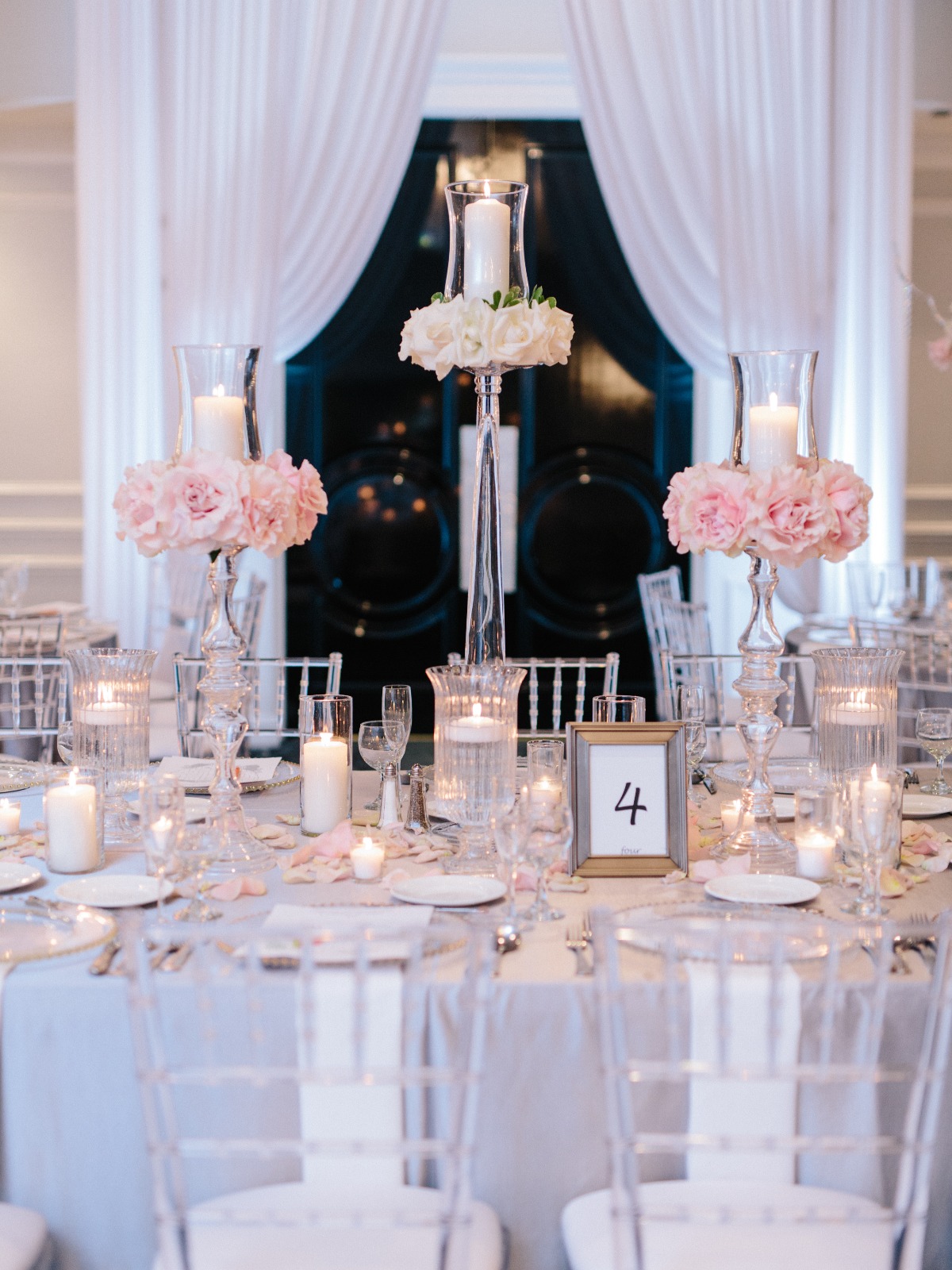 candle ring wedding centerpieces