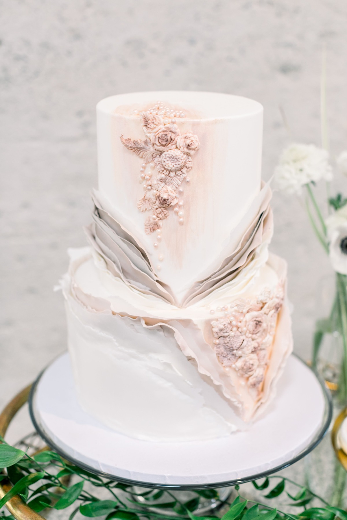 intricate and fancy wedding cake by Vanilla bake shop