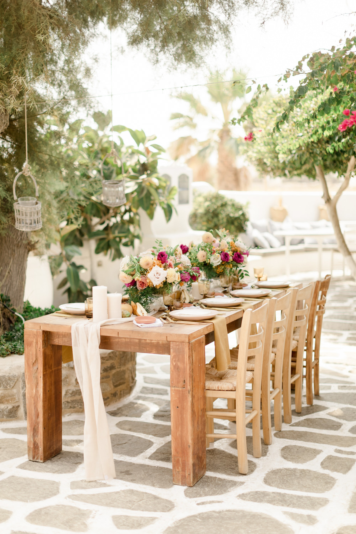 intimate wedding reception in Greece