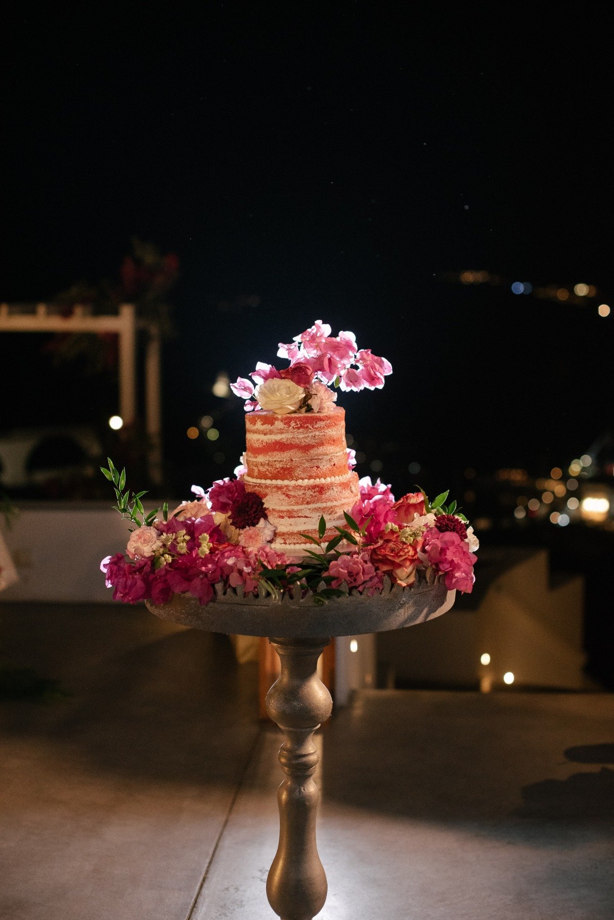 light pink wedding cake by Greece backer Mariana Xericou