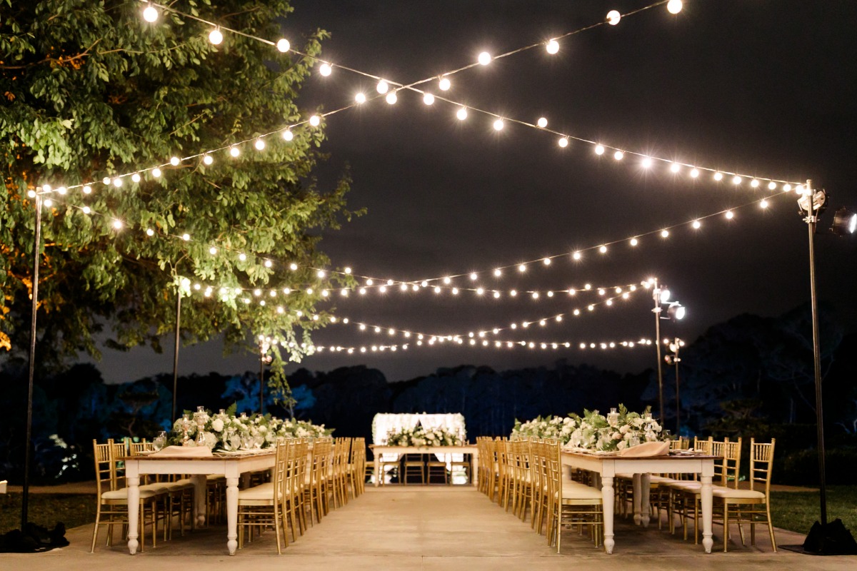starry night wedding reception decor ideas