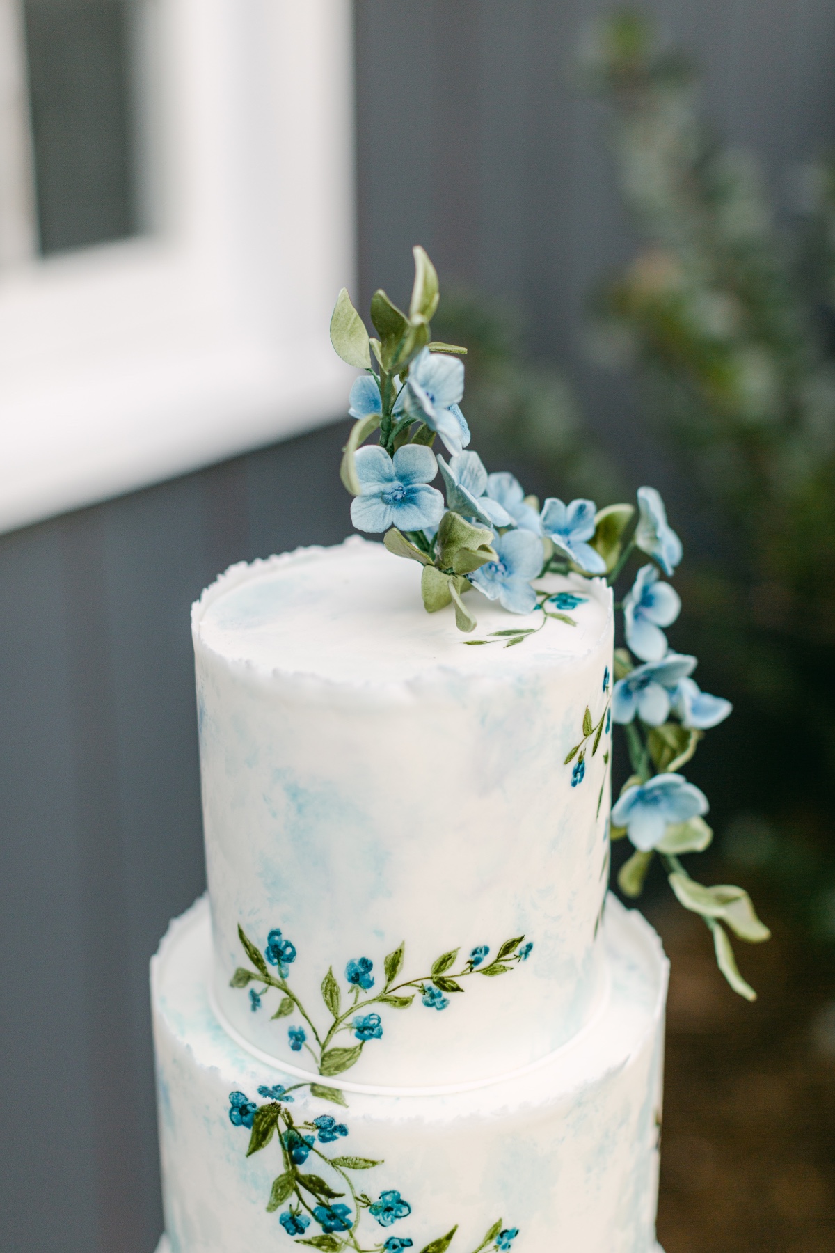 Confectionery Designs blue wedding cake