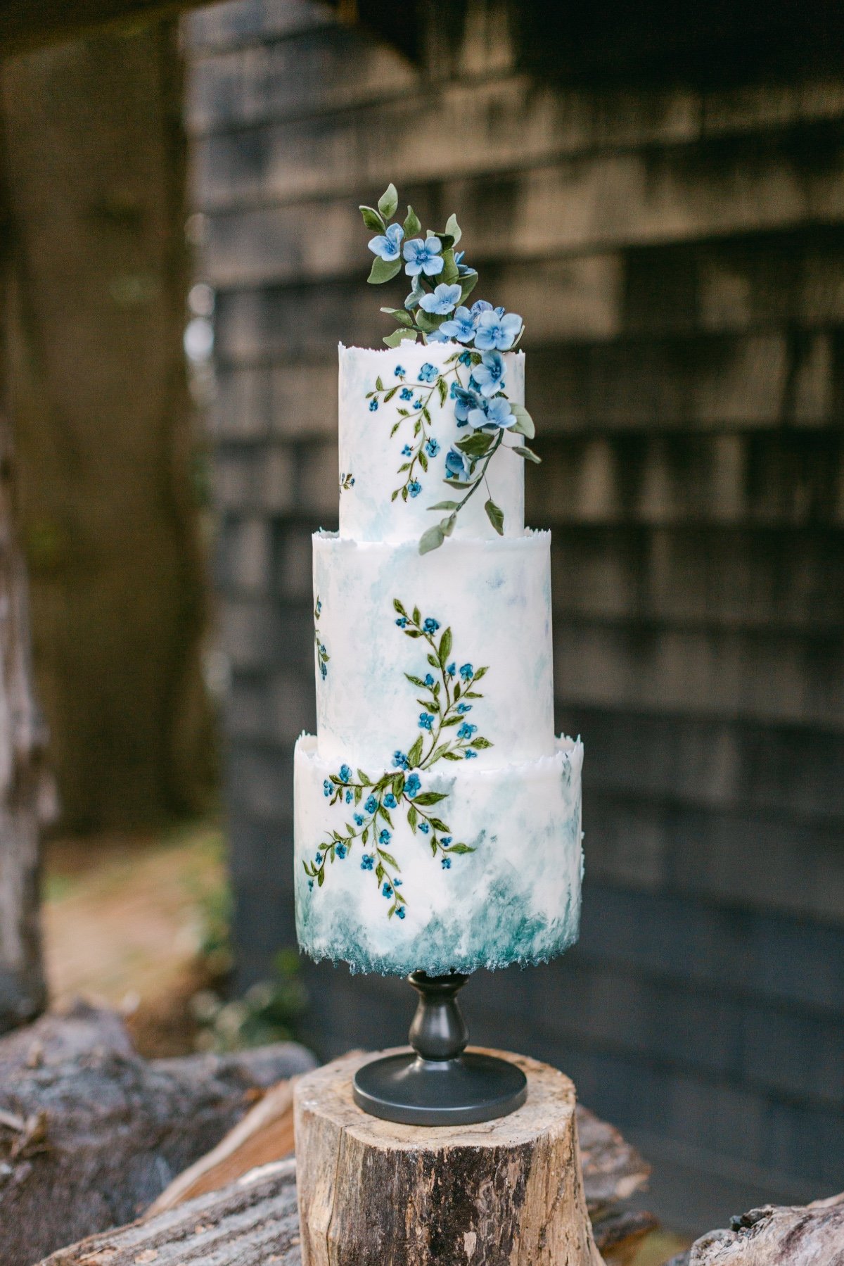 Confectionery Designs blue wedding cake