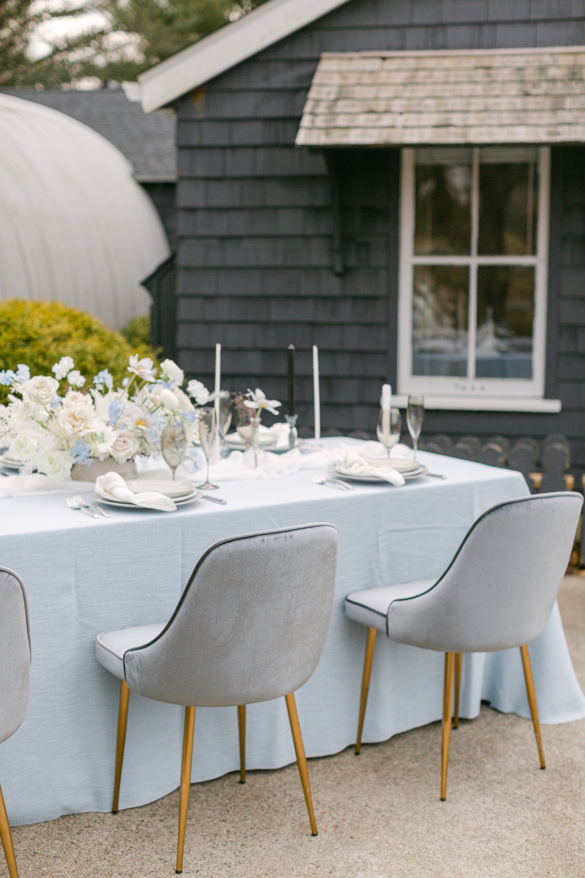 blue wedding reception ideas