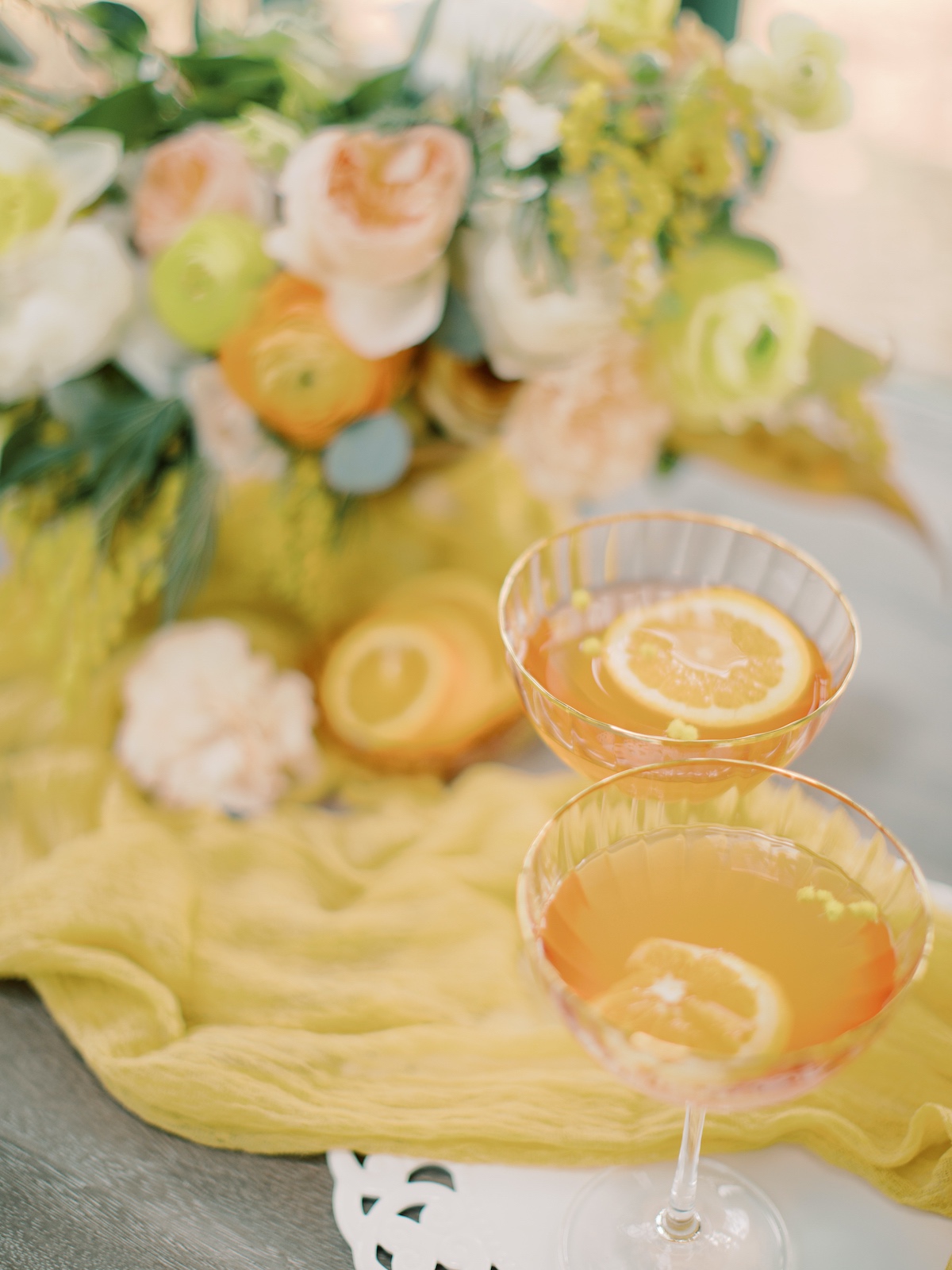 orange signature wedding cocktail