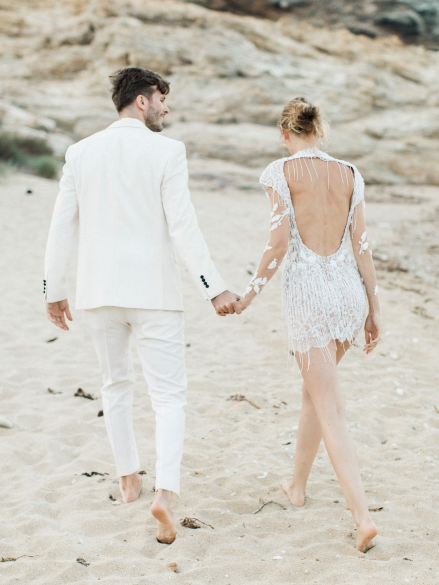 Luxurious Neutral Wedding Elopement In Mykonos