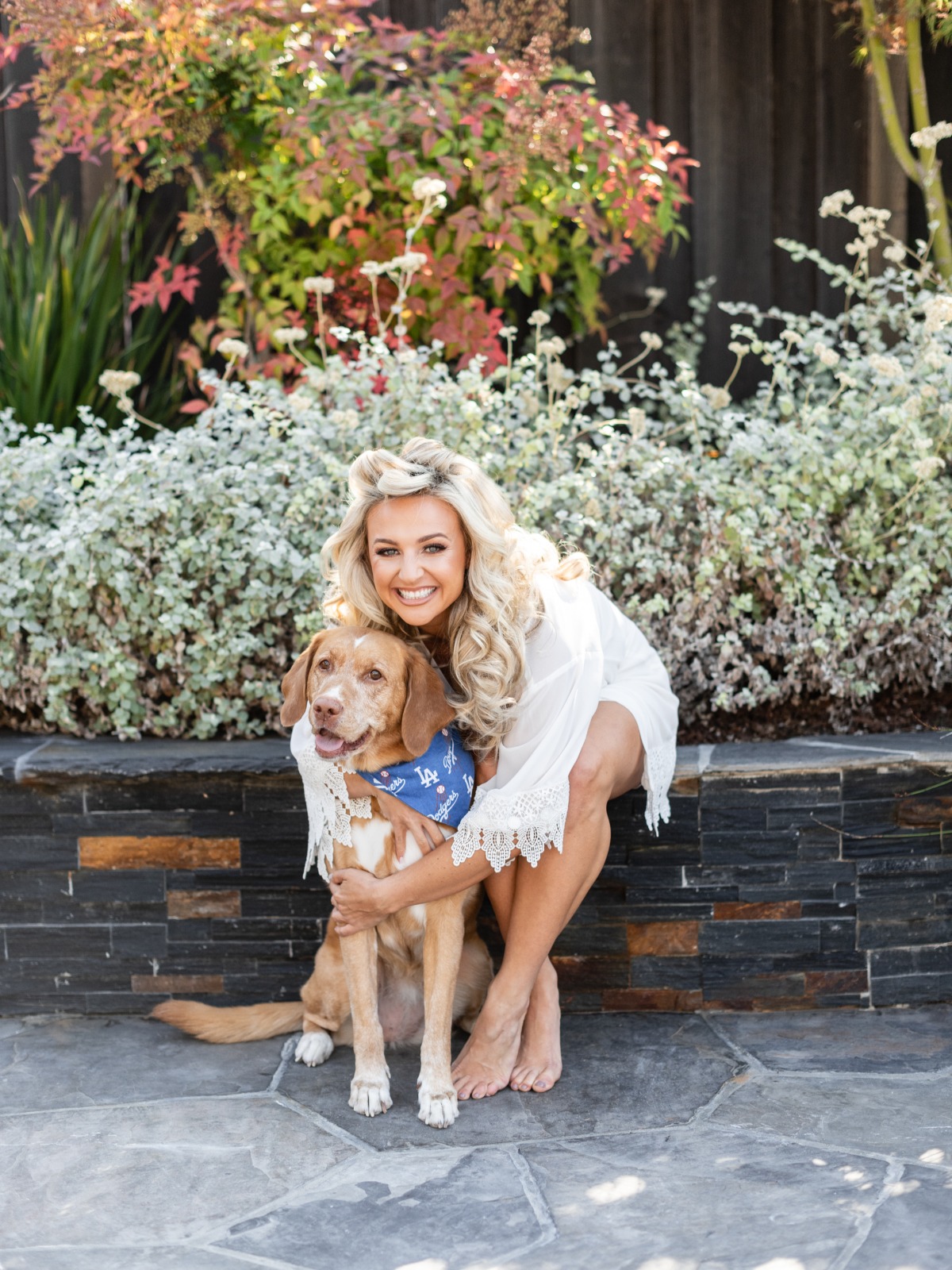 bride and her dog photography ideas