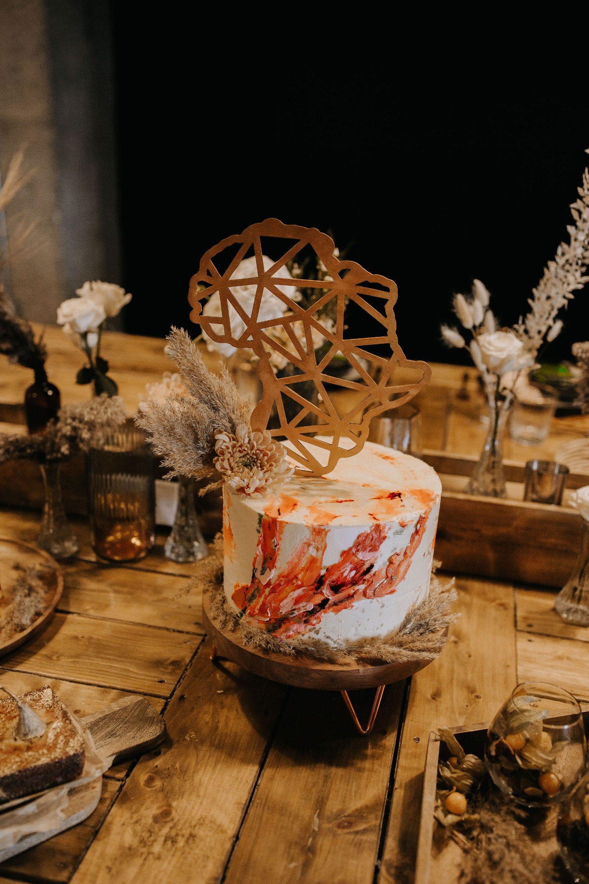 fall inspired wedding dessert table