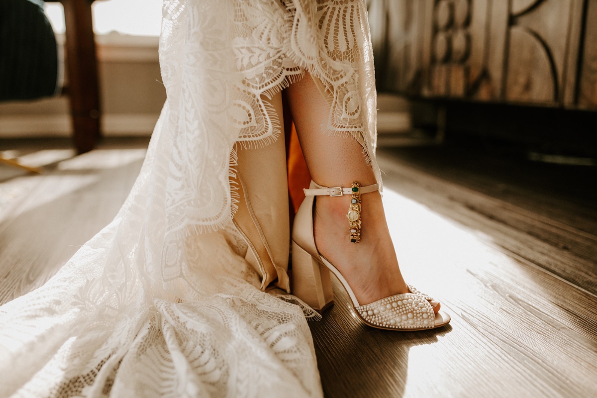 beaded wedding shoes
