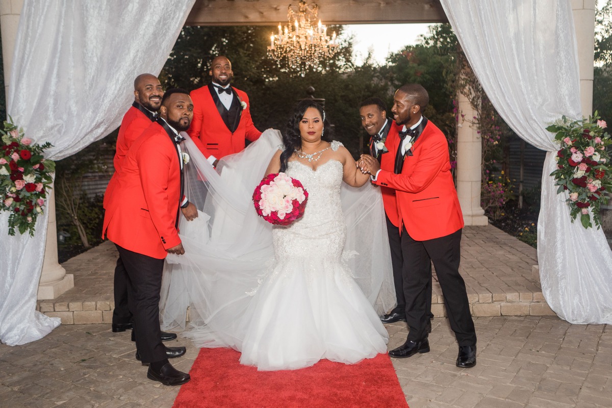 Hollywood Glam Wedding at Sunol's Casa Bella with Pops of Red and Black
