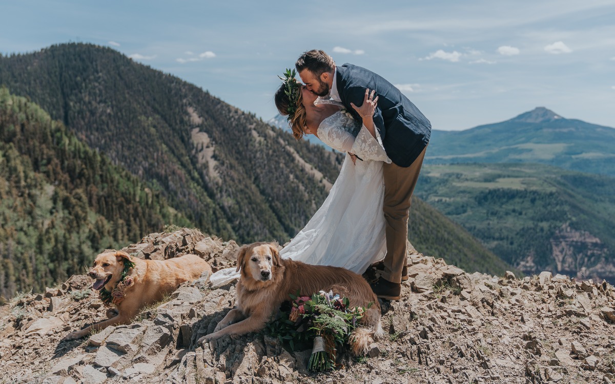 mountain top wedding elopement