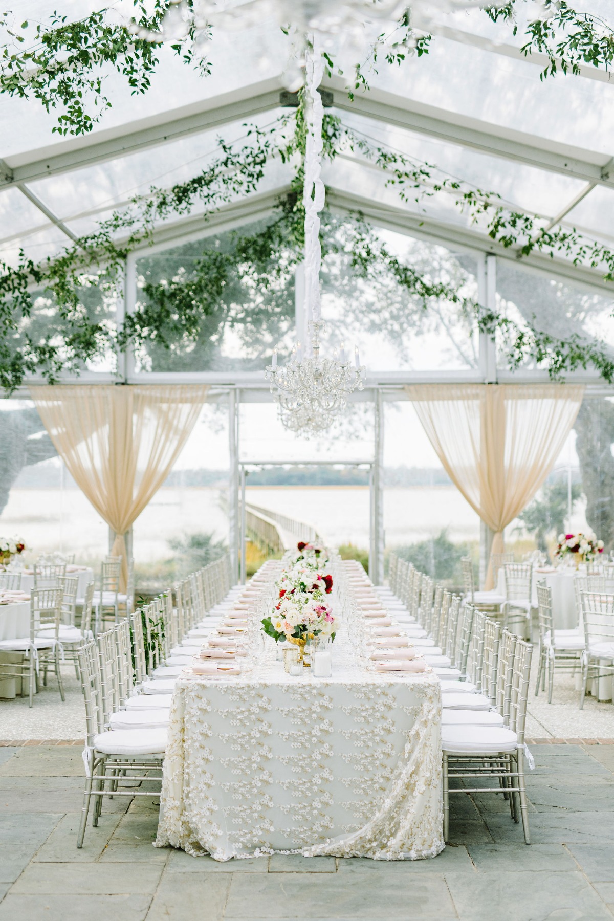 elegant tent wedding reception designed by Pure Luxe Bride