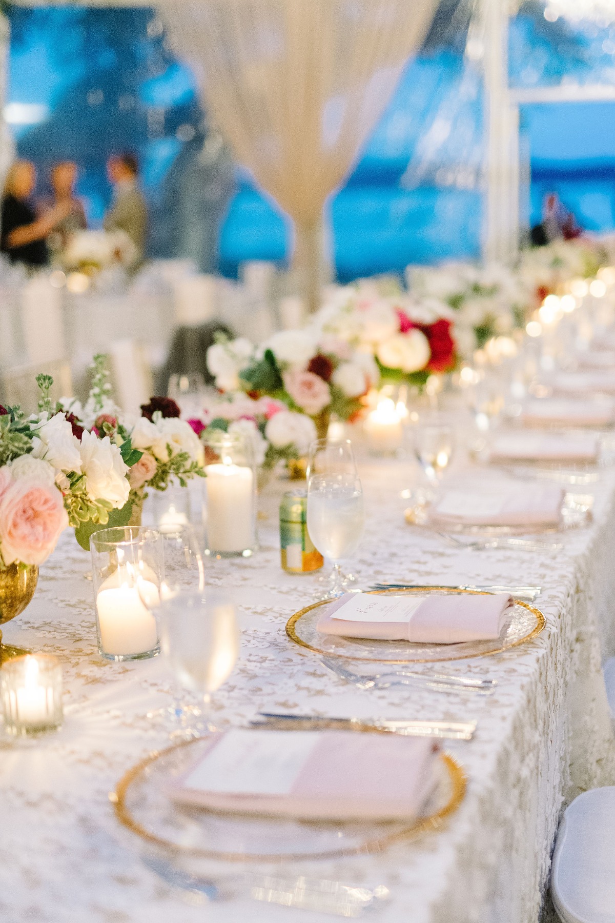 candlelit wedding reception at Lowndes Grove
