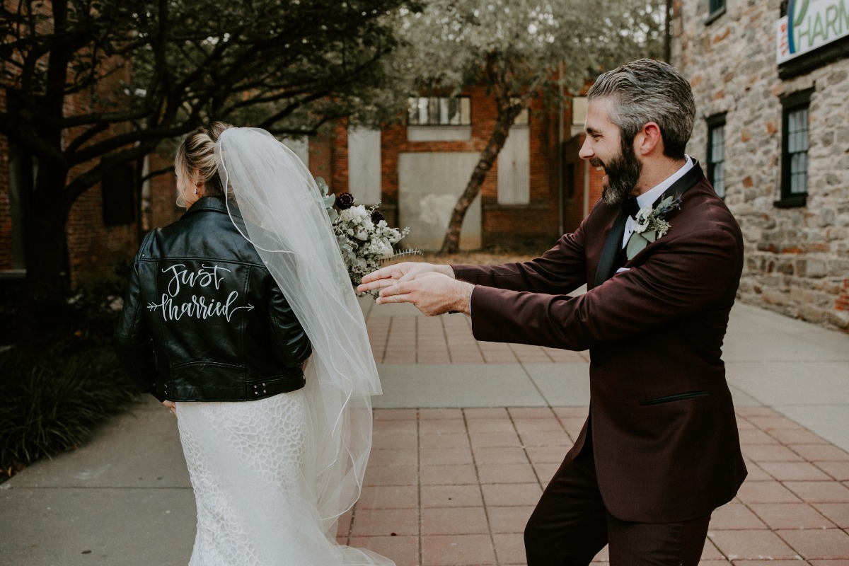 Just Married leather jacket