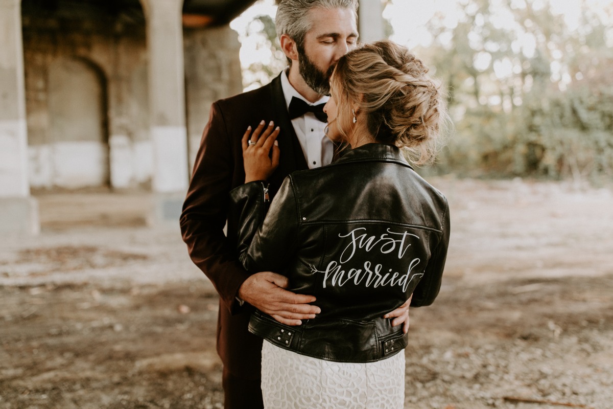 Just Married leather jacket