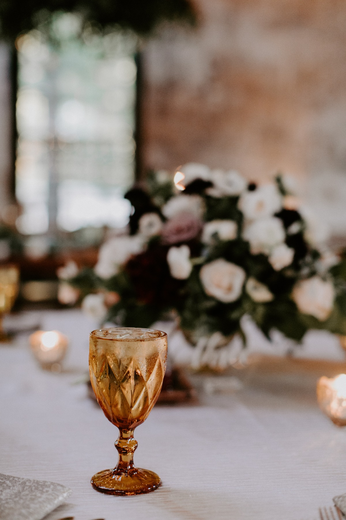 amber goblets