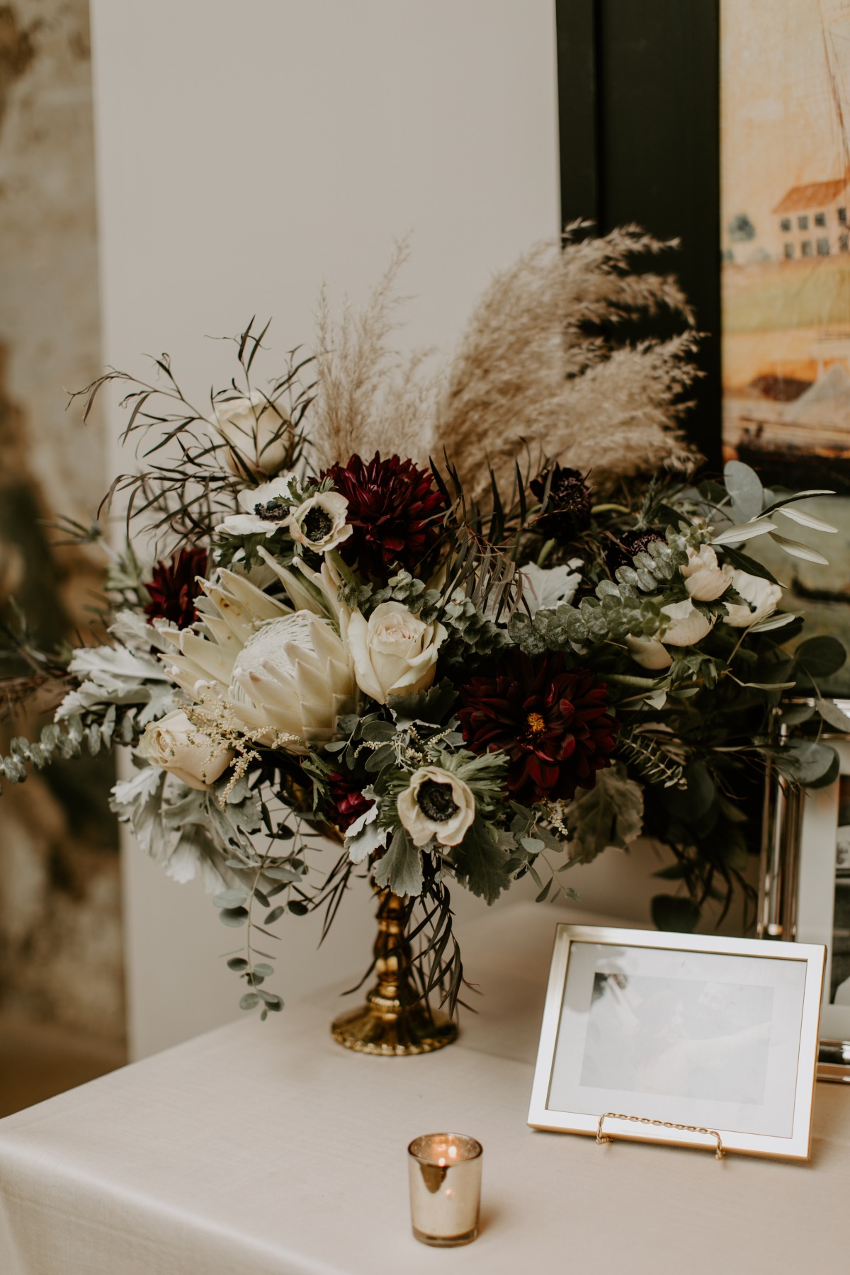 boho chic floral arrangement