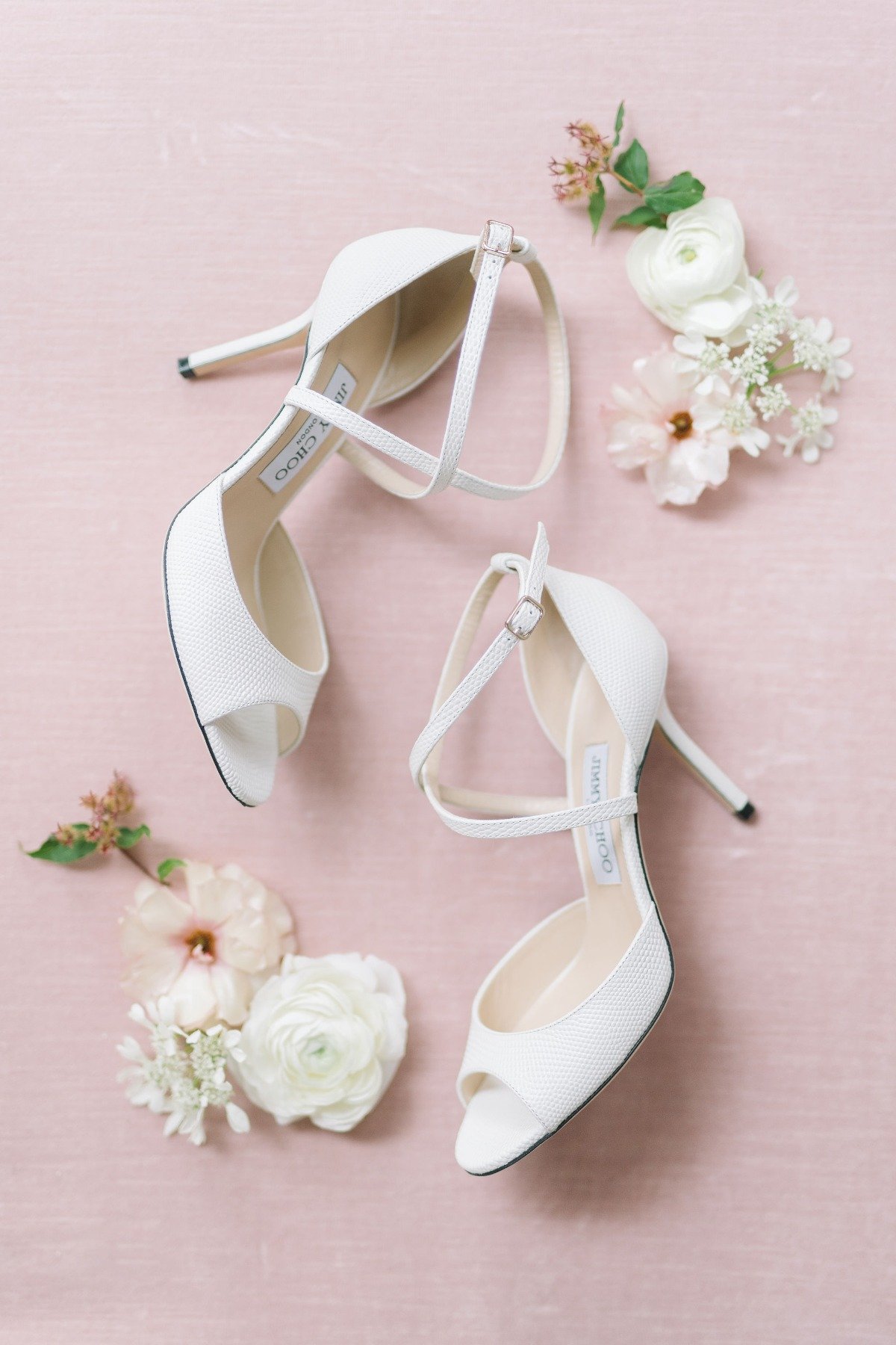 Jimmy Choo white wedding shoes
