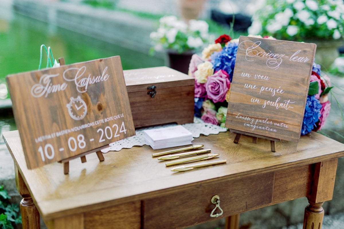 wedding guest book table