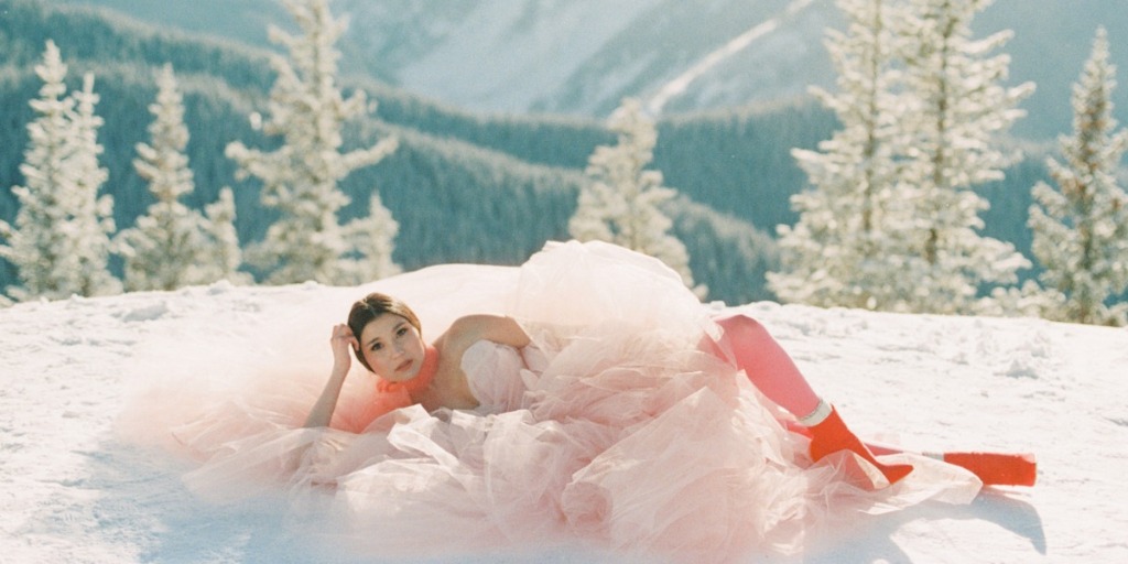 Snow Queens Rule The Mountains in Claire La Faye Wedding Gowns