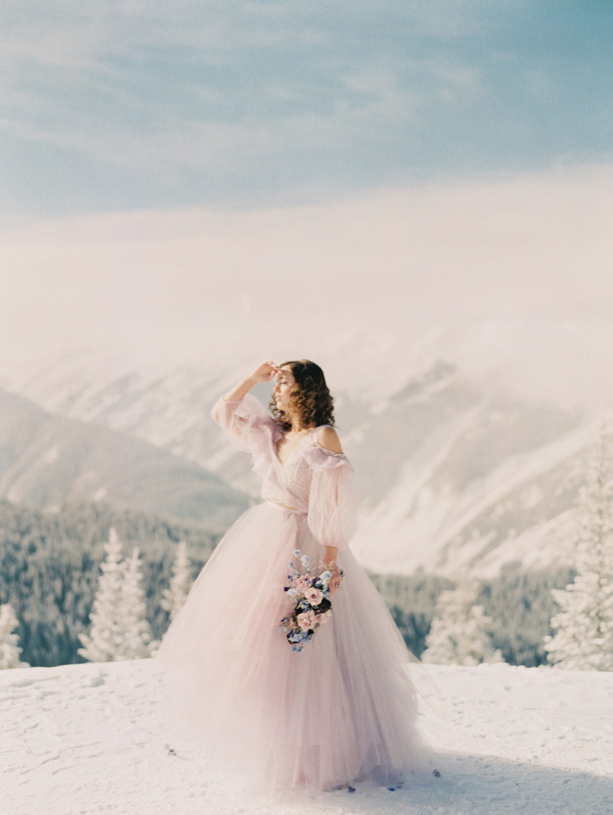Claire LaFaye Gown pastel wedding gown