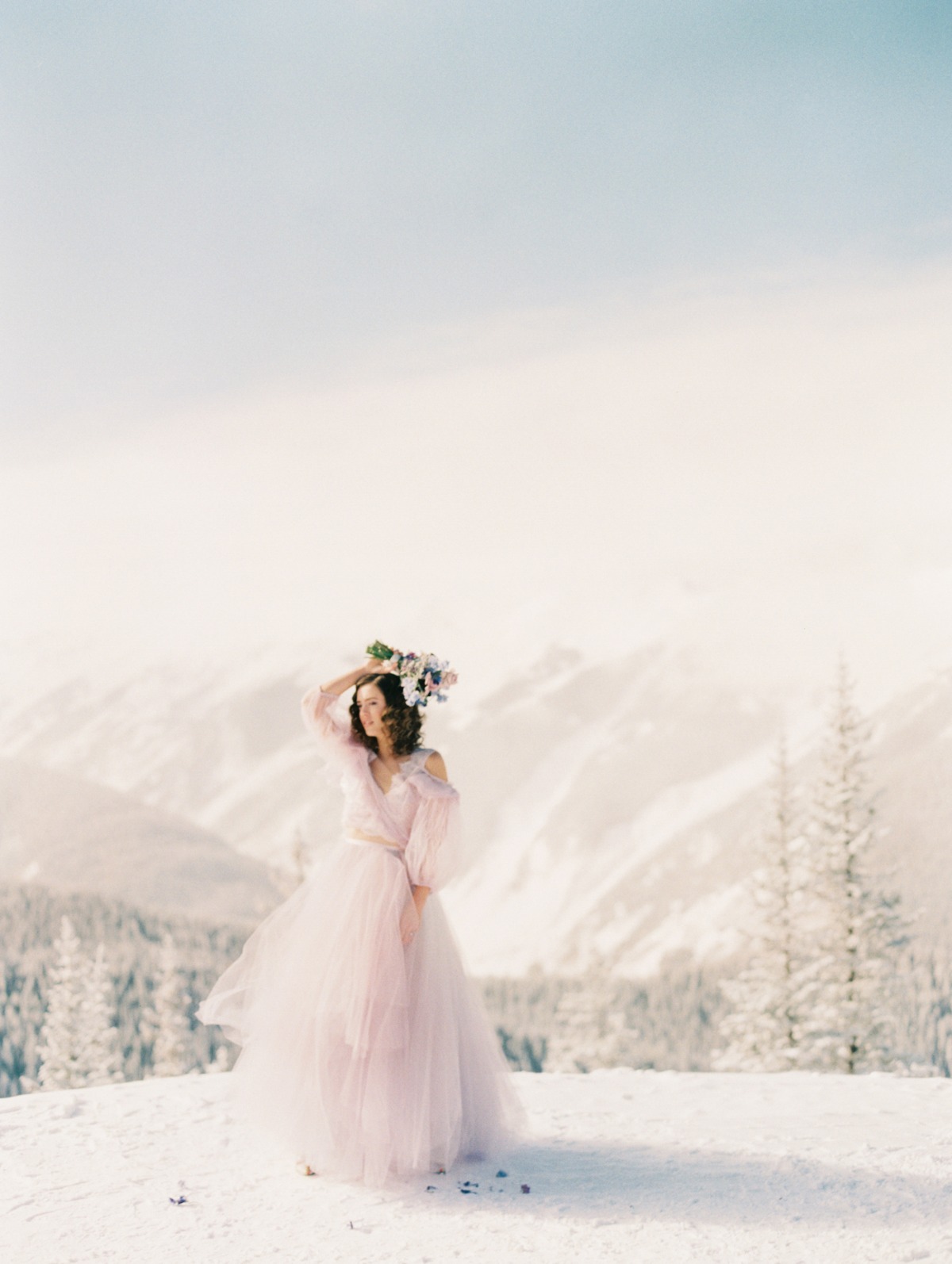 Claire LaFaye Gown pastel wedding gown